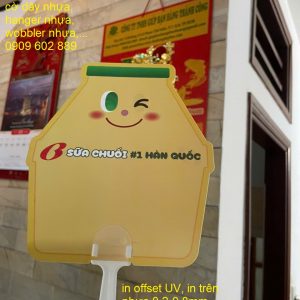 in quạt nhựa PP, cờ dây nhựa, dangler nhựa, in offset trên nhựa tại Sài Gòn